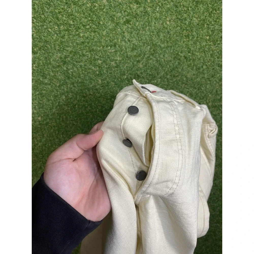 Vintage Polo Ralph Lauren Jeans Mens 36x32 Slim Low Style Ivory Cream White